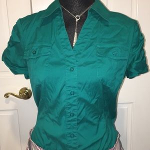 Green Button Up Alfani Blouse